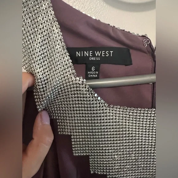Nine West plum dress with Silver Accents - Picture 6 of 8